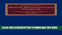 [PDF] The Eighteenth Mental Measurements Yearbook (Buros Mental Measurements Yearbook) Full