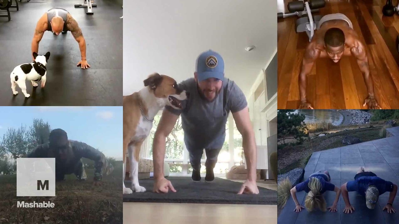 Celebrities everywhere are getting down for the 22 push-up challenge