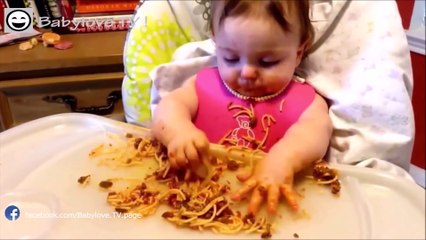 Cute Baby Videos 2016   Funny Babies Eating Spaghetti Compilation 2016