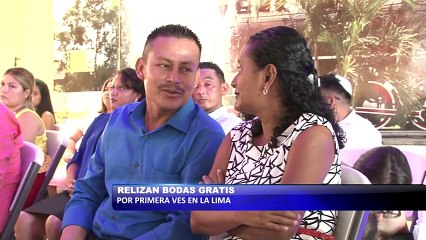 Por primera vez en La Lima realizan bodas gratis