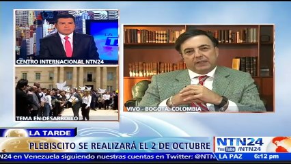 "El plebiscito para la paz costará 280 mil millones de pesos": Registrador Nacional de Colombia a NTN24