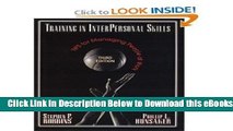 [Reads] Training in InterPersonal Skills: Tips for Managing People at Work -- Third 3rd Edition