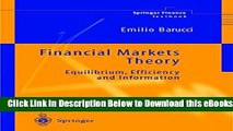 [PDF] Financial Markets Theory: Equilibrium, Efficiency and Information (Springer Finance) Online