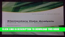 [PDF] Elementary Data Analysis Using Microsoft Excel- 2nd Edition Full Colection