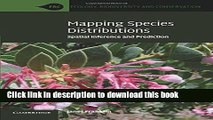 Read Mapping Species Distributions: Spatial Inference and Prediction (Ecology, Biodiversity and