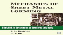Read Mechanics of Sheet Metal Forming, Second Edition  Ebook Free