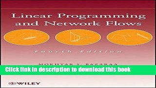 Read Linear Programming and Network Flows  Ebook Free