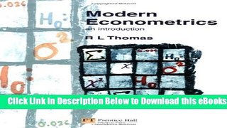[Reads] Modern Econometrics: An Introduction Free Books