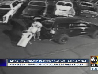 Dealership robbery caught on camera