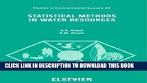 New Book Statistical Methods in Water Resources (Studies in Environmental Science.)
