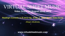 Oskar Rieding's Concerto in B minor Op.35 No.2 - Violin and Piano Sheet Music Video Score