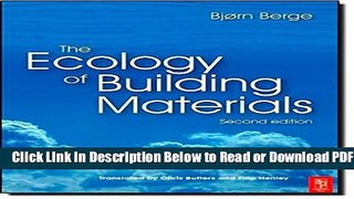 [Get] The Ecology of Building Materials Free New