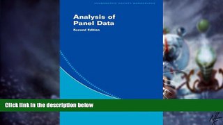 Big Deals  Analysis of Panel Data (Econometric Society Monographs)  Free Full Read Most Wanted