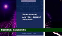 Big Deals  The Econometric Analysis of Seasonal Time Series (Themes in Modern Econometrics)  Best