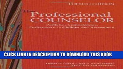 [PDF] The Professional Counselor: Portfolio, Competencies, Performance Guidelines, and Assessment