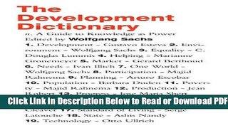 [Get] The Development Dictionary: A Guide to Knowledge as Power Popular New