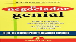 [Download] El negociador genial (Spanish Edition) Hardcover Free