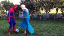 Frozen Queen Elsa vs Pink Spidergirl Prank War Fight Fun Superhero Movie In Real Life In 4K