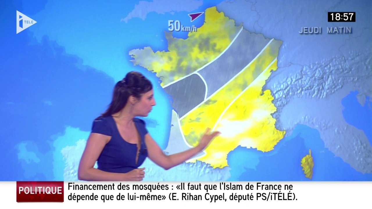 LA METEO de MARLENE DURET le 2016 08 03 sur itele