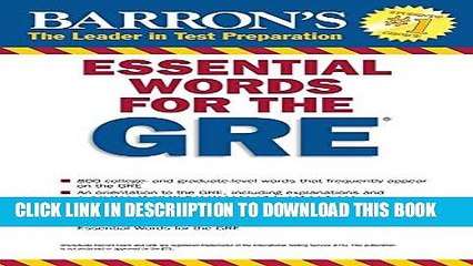 [PDF] Essential Words for the GRE, 4th Edition (Barron s Essential Words for the GRE) Popular