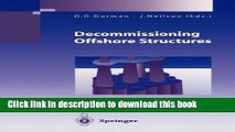 Read Decommissioning Offshore Structures (Environmental Science and Engineering)  Ebook Free