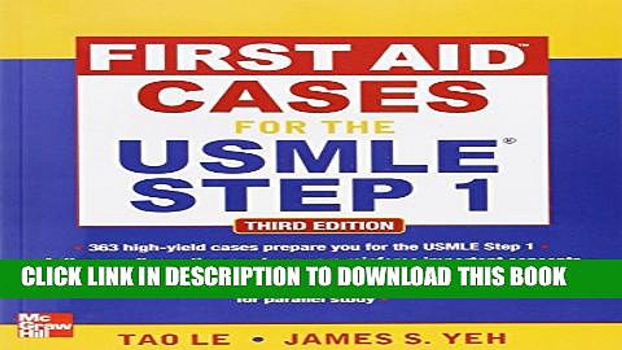 [PDF] First Aid Cases for the USMLE Step 1, Third Edition (First Aid USMLE) Full Online