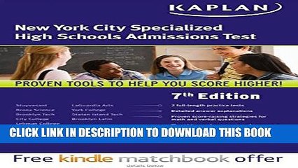 New Book Kaplan New York City Specialized High School Admissions Test (Kaplan Test Prep)