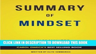 [PDF] Mindset: by Carol Dweck | Summary   Analysis Full Online