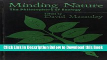 [Reads] Minding Nature: The Philosophers of Ecology (Democracy and Ecology) Online Books