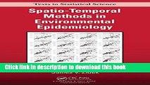 Read Spatio-Temporal Methods in Environmental Epidemiology (Chapman   Hall/CRC Texts in
