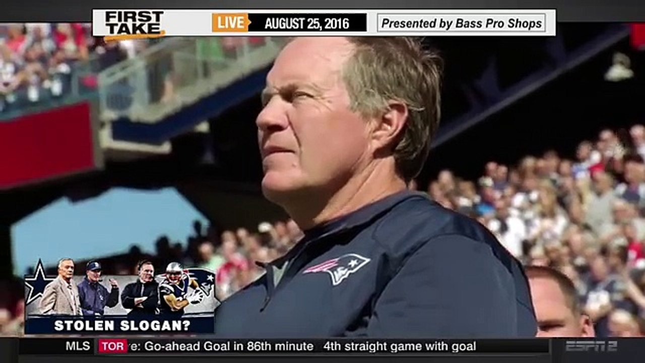 ESPN First Take - Stephen A. Smith Rips Cowboys For Stole Patriots' Slogan