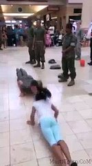 Girl vs boy Pushups Competition  waaaao