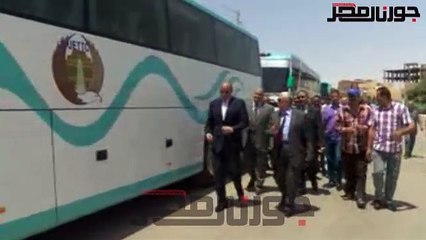 تدشين 6 حافلات جديدة  بـ12 مليون جنيه للعمل بخطوط الوادي الجديد