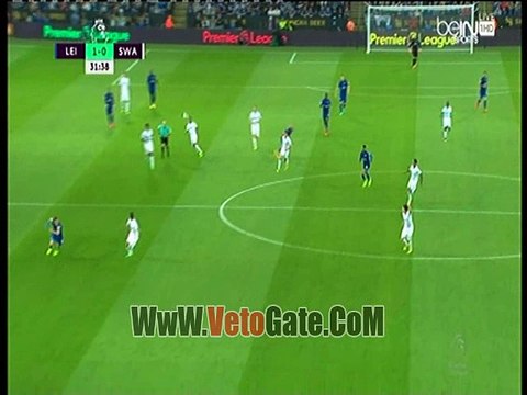 فاردى يتقدم بالهدف الاول لـ ليستر سيتى فى سوانزى سيتى