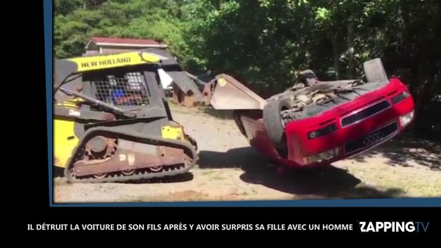 Il détruit la voiture de son fils après y avoir surpris sa fille avec un homme (Vidéo)