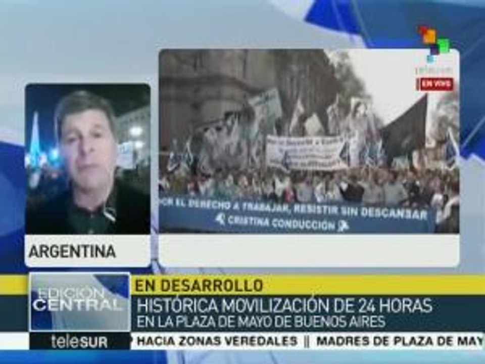 Argentina: histórica movilización de 24 horas por la dignidad laboral