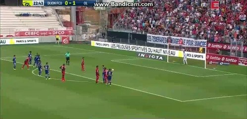 Frederic Sammaritano Penalty Goal - Dijon 1-1 Lyon - 27-08-2016