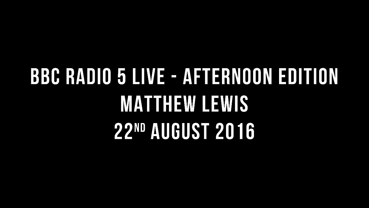 Matthew Lewis talks Ripper Street and Unfaithful Play on BBC Radio 5  Live (Audio Only)