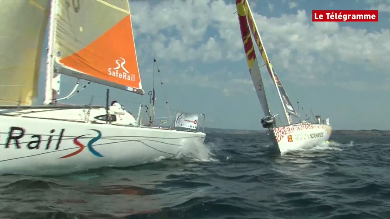 Voile. Douarnenez - Horta Solo : un superbe départ