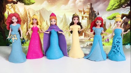 Descargar video: Disney Princess MagiClip Collection Princesses Play Doh Dresses Magic-Clip Dolls Videos Princesas