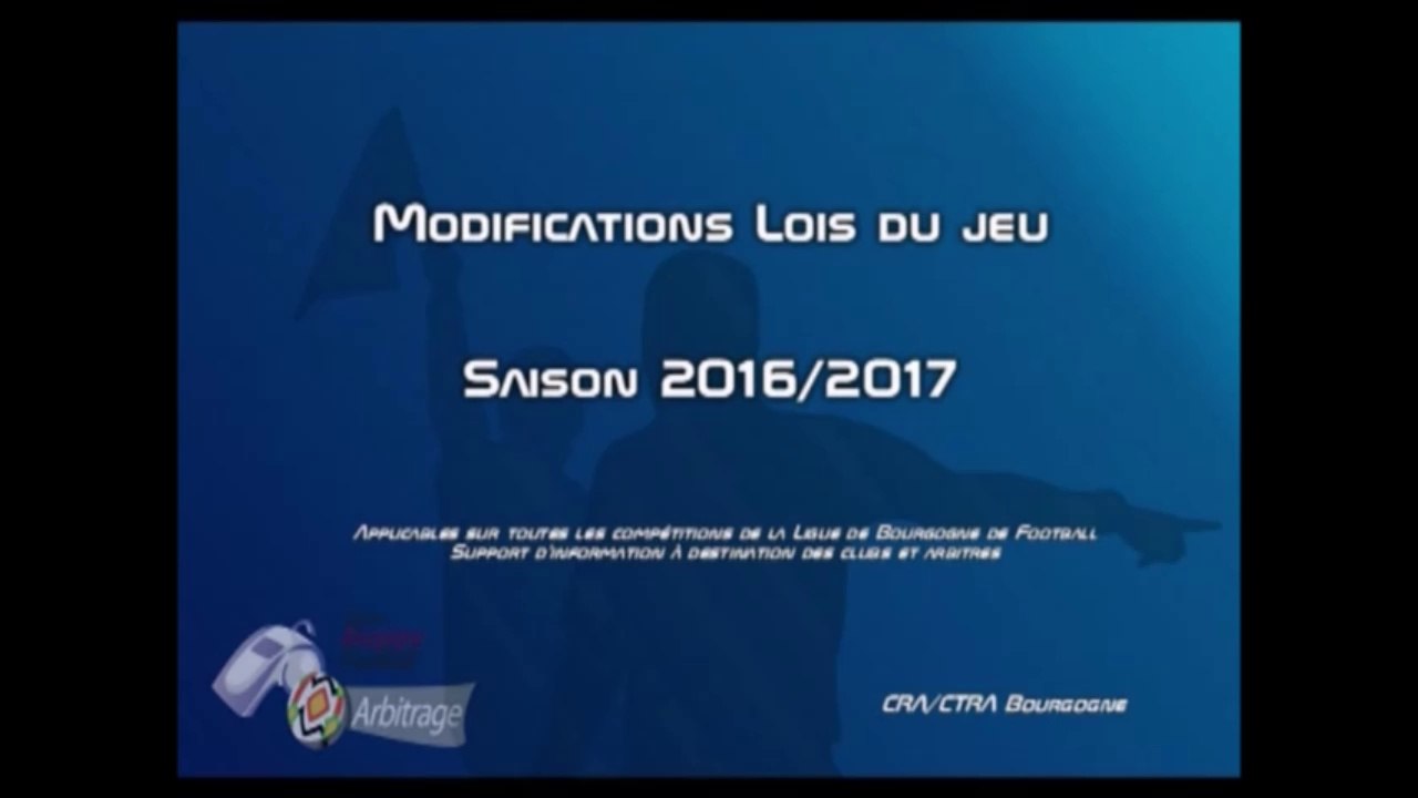 Modifications des lois du jeu du Football