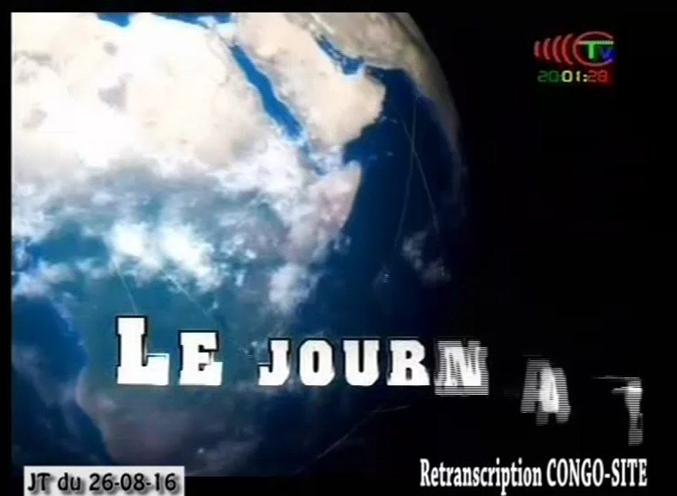 Journal de 20h TVCongo du vendredi 26 août 2016 -By Congo-Site