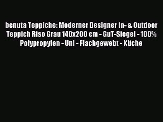 benuta Teppiche: Moderner Designer In- & Outdoor Teppich Riso Grau 140x200 cm - GuT-Siegel