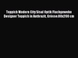 Teppich Modern City Sisal Optik Flachgewebe Designer Teppich in Anthrazit GrÃ¶sse:80x200 cm