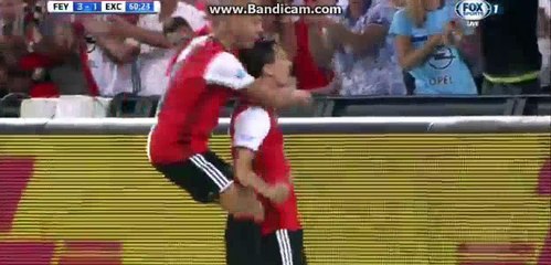 Steven Berghuis Goal - Feyenoord 3-1 Exceslsior - 27-08-2016