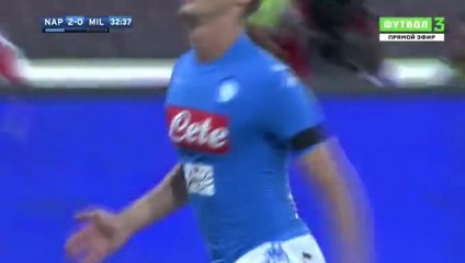 2-0 Arkadiusz Milik Goal - Napoli 2-0 AC Milan 27-08-2016