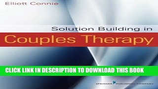 New Book Solution Building in Couples Therapy