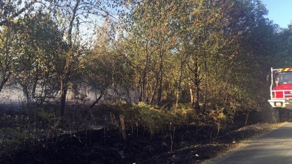 Les pompiers en intervention à Monsec