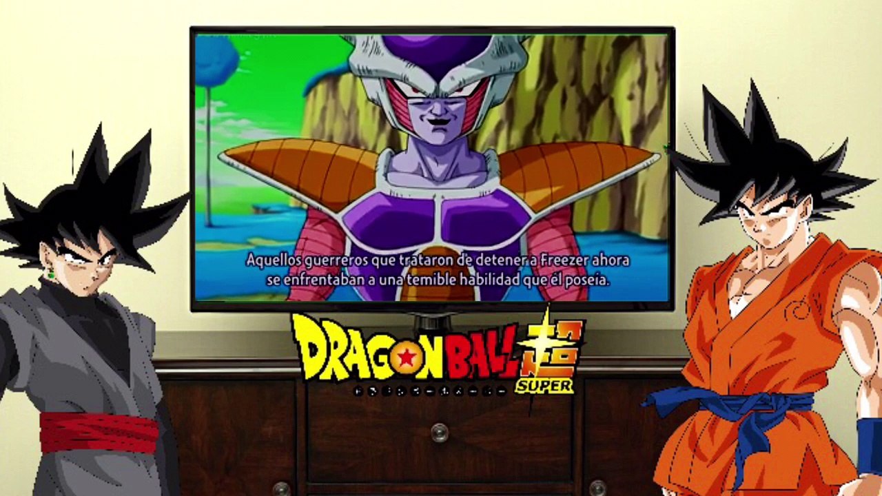 Escenas de Trunks del futuro y black en la película la resurrección de Freezer