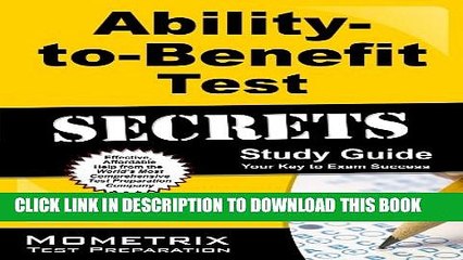 New Book Ability-to-Benefit Test Secrets Study Guide: ATB Exam Review for the Ability-to-Benefit